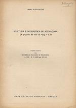 Cultura e Scoliastica in Atenagora. A proposito del testo di \ Leg. \