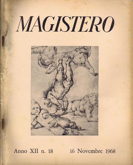 Magistero. Anno XII n. 18. 16 Novembre 1968 - copertina