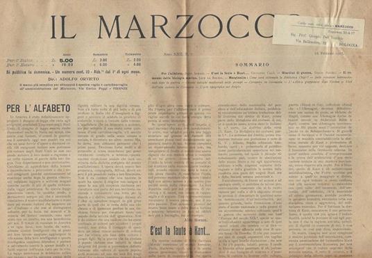 Il Marzocco N. 7 - copertina