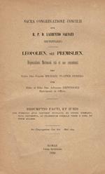Leopolien. Seu Premislien Dispensationis Matrimonii rati et non consummati pro Exmo Dno Comite Michael Plater Syberg cum Illmo et Rmo Dno Advocato DEFENSORE Matrimonii ex Officio. Resumptio Facti, et Iuris