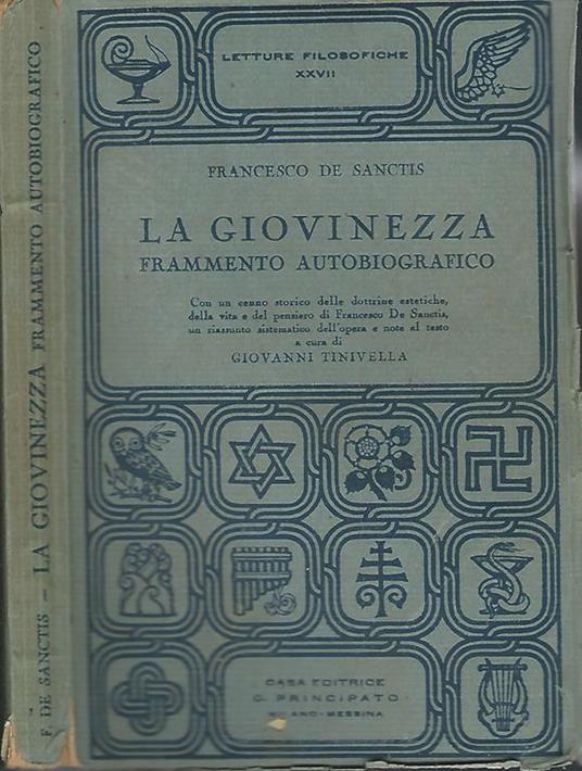 La Giovinezza Frammento Autobiografico - Francesco De Sanctis - copertina