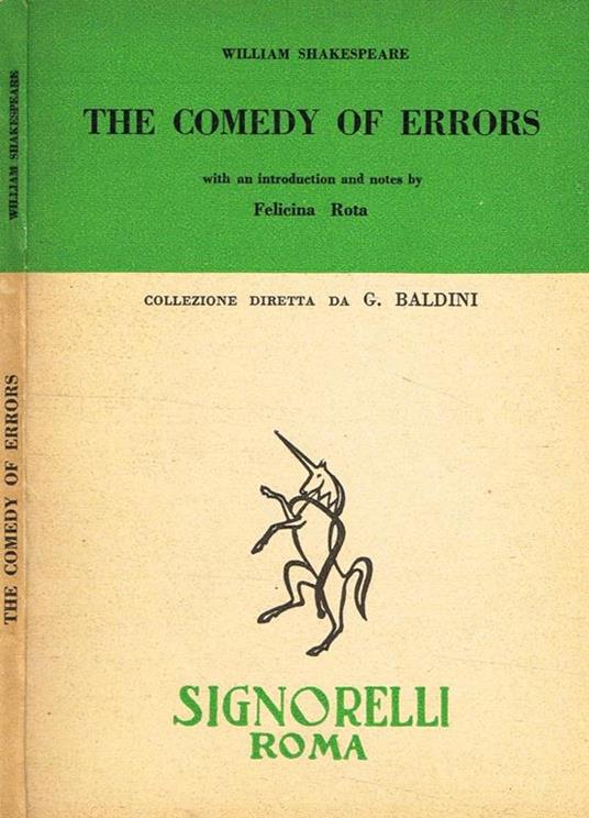 The Comedy Of Errors - William Shakespeare - copertina