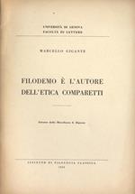 Filodemo è l' autore dell' etica Comparetti