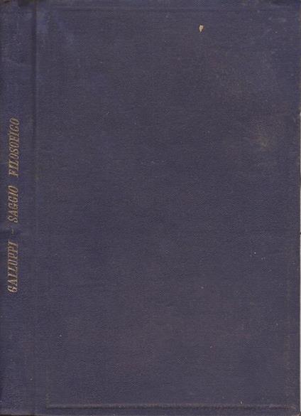 Saggio filosofico - Pasquale Galluppi - copertina
