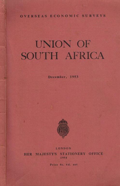 Union Of South Africa. Economic And Commercial Conditions In The Union Of South Africa - copertina