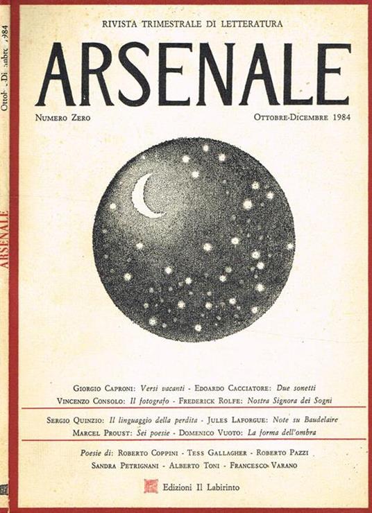 Arsenale N.0. Rivista Trimestrale Di Letteratura - copertina