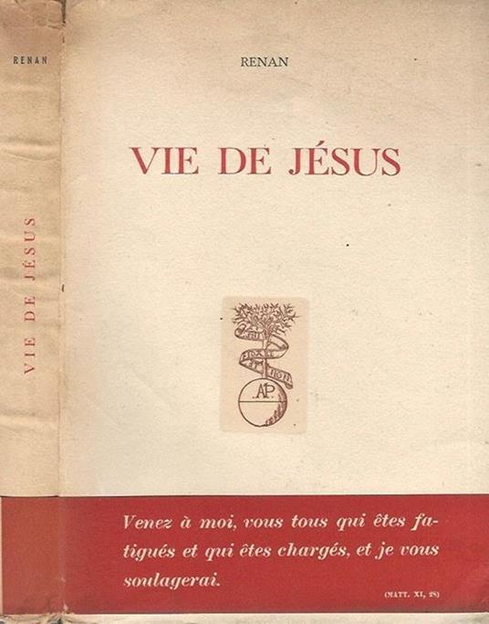 Vie De Jesus - Ernest Renan - copertina