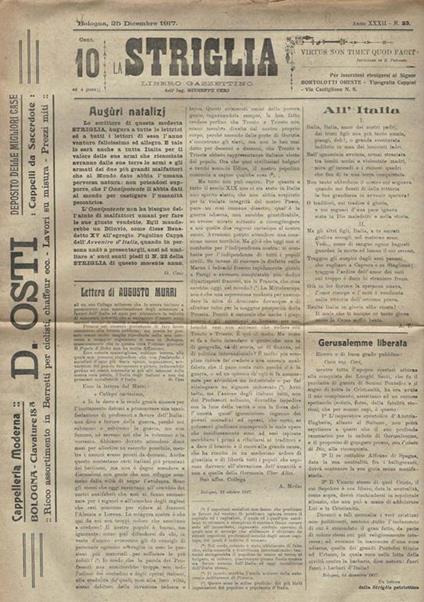 La Striglia N. 23. Libero Gazzettino dell' Ing. Giuseppe Ceri - copertina