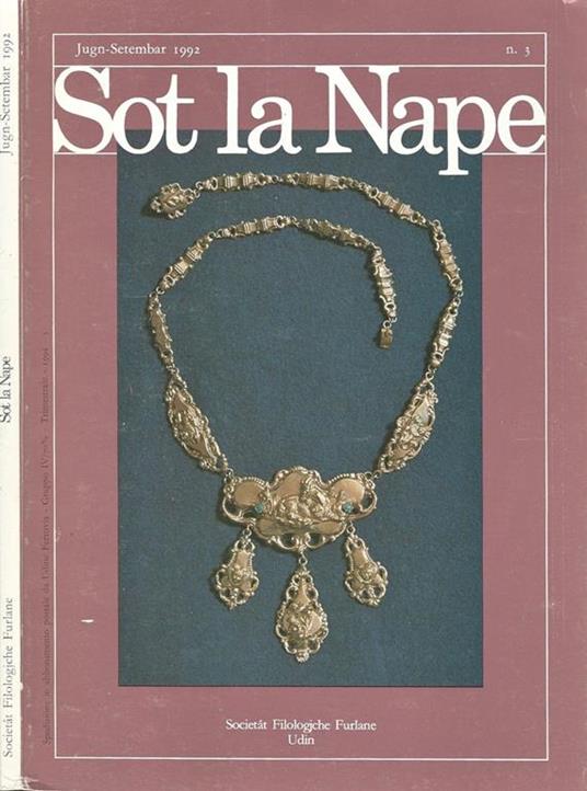 Sot la Nape N. 3. Rivista Filologica Friulana - copertina