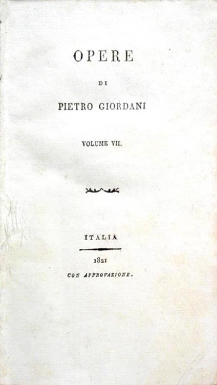Opere - Pietro Giordani - copertina