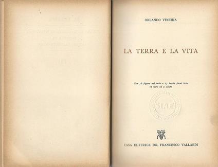 La terra e la vita - Orlando Vecchia - copertina