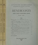 Rendiconti. Classe Di Lettere E Scienze Morali E Storiche Vol. 104 Fasc.I, Ii/Iii