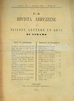 La Rivista Abuzzese Di Scienze, Lettere Ed Arti Fasc.Iv Anno X