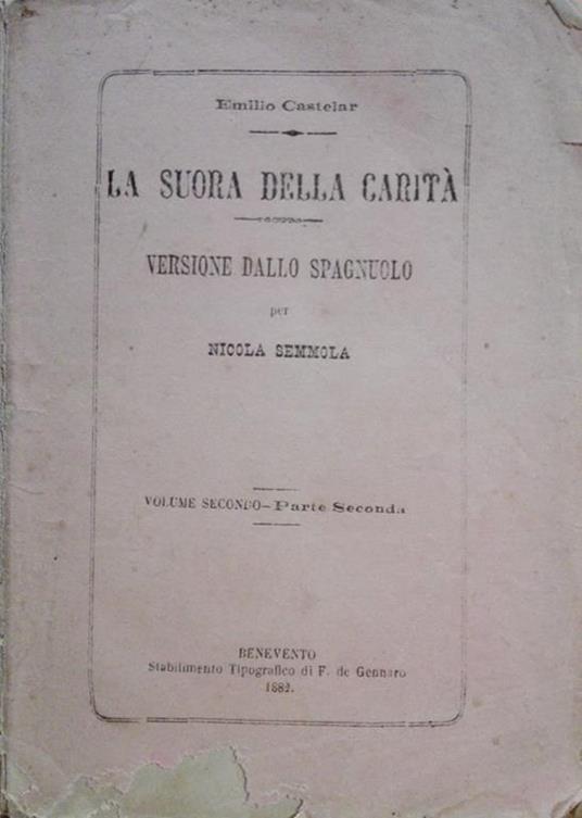 La Suora della Carità - Emilio Castelar - copertina