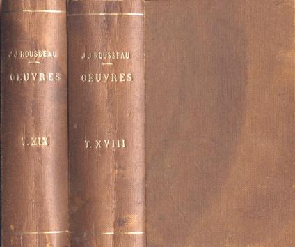 Collection complete des oeuvres de J. J. Rousseau. Vol. XVIII. XIX - Jean-Jacques Rousseau - copertina