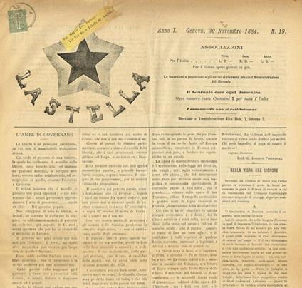 La Stella Anno I N.19 - Giuseppe Luccioni - copertina