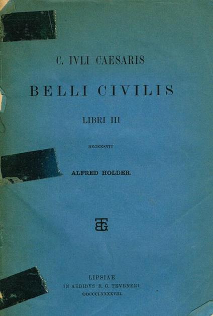 Belli Civilis Libri Iii - G. Giulio Cesare - copertina