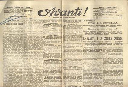 Avanti! Anno X nn. 3300. 3326. 3343. Giornale del Partito socialista - copertina