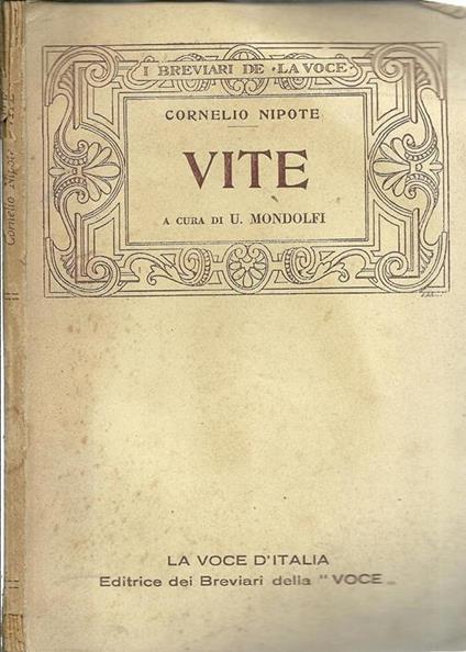 Vite. Di Miliziade, Temistocle, Aristide, Amilcare, Annibale - Cornelio Nepote - copertina