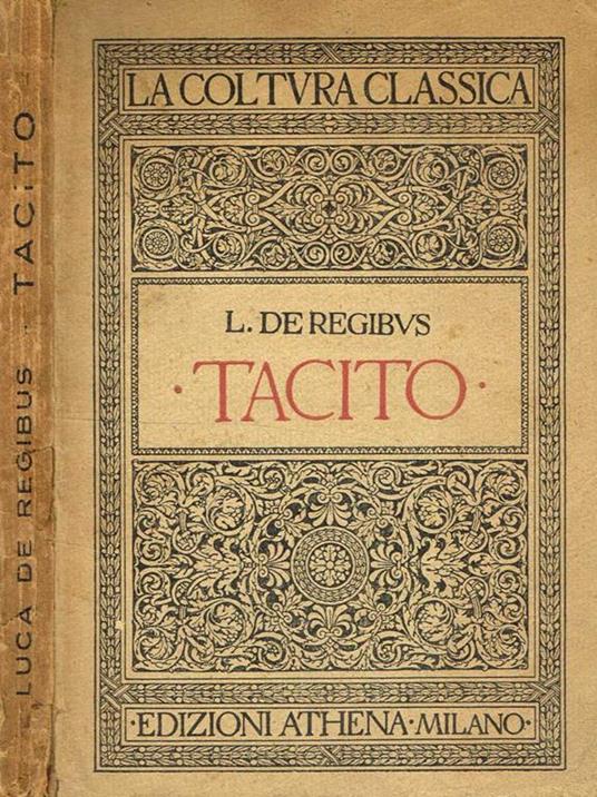 Tacito - Luca De Regibus - copertina