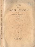 Atti della Società Toscana di scienze naturali Vol. XL. Memorie