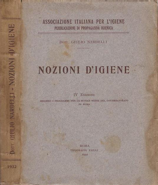 Nozioni d’igiene - Giulio Nardelli - copertina