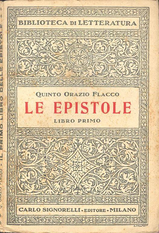 Le epistole - Q. Flacco Orazio - copertina