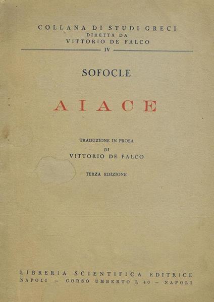 Aiace - Sofocle - copertina