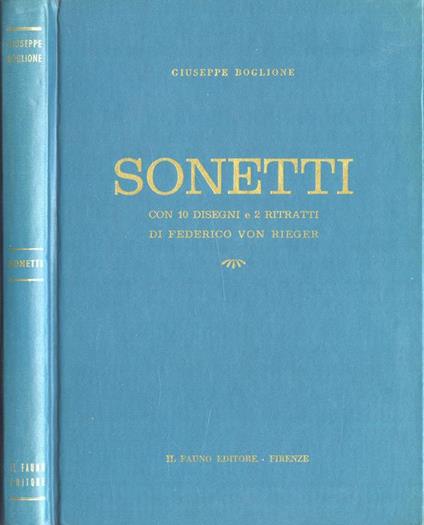 Sonetti - Giuseppe Boglione - copertina