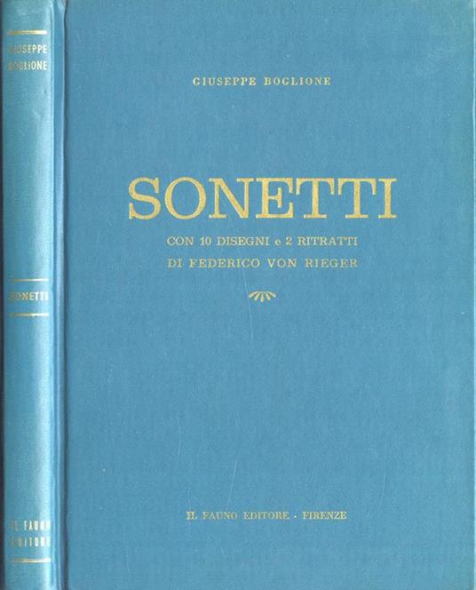 Sonetti - Giuseppe Boglione - copertina