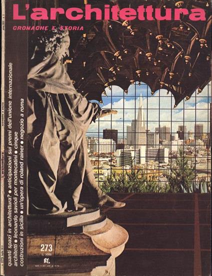 L' architettura Anno XXIV n. 3 Vol. n. 273. Cronache e storia - copertina