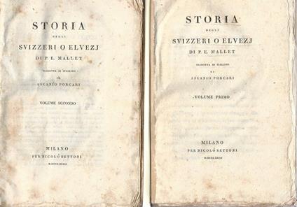 Storia degli Svizzeri o Elvezj - copertina