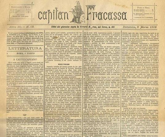 Capitan Fracassa Anno Iii N.63 - Fortunato Cristofari - copertina