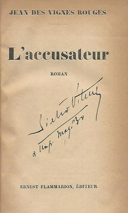 L' accusateur - copertina