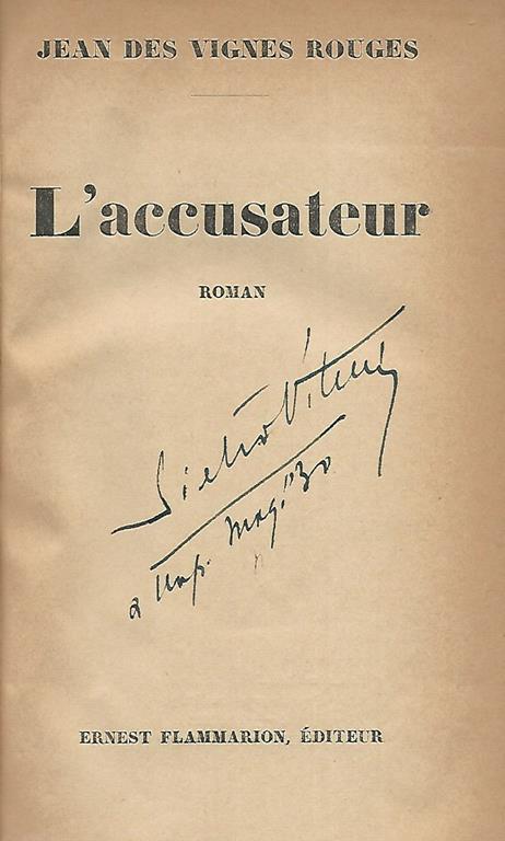 L' accusateur - copertina