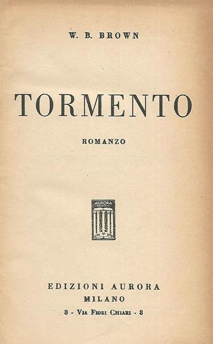Tormento - copertina