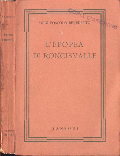 L' epopea di Roncisvalle - copertina