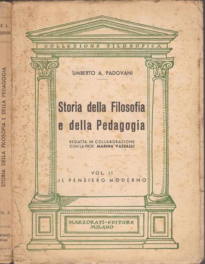 Storia della Filosofia e della Pedagogia - copertina