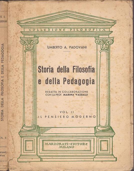 Storia della Filosofia e della Pedagogia - copertina