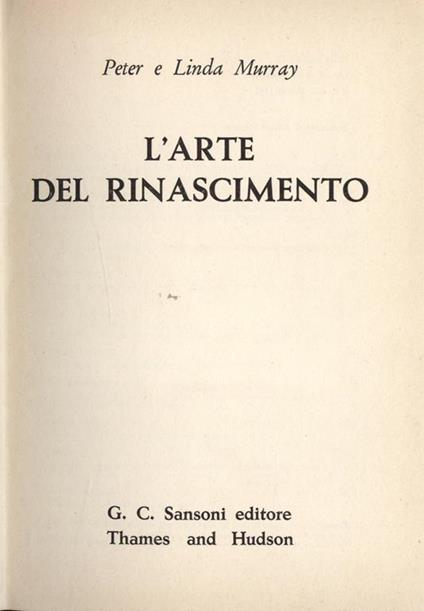 L' arte del Rinascimento - copertina