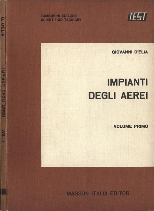 Impianti degli aerei - Vol. I - copertina