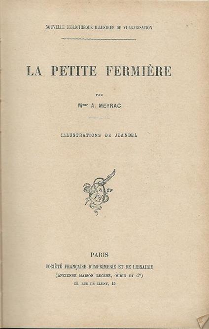 La petite fermière - Albert Meyrac - copertina