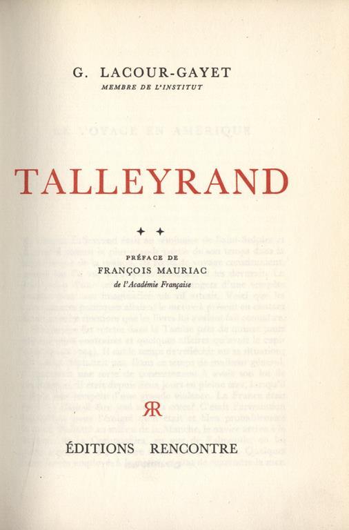 Talleyrand - Vol. II - copertina