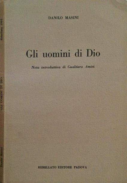 Gli Uomini Di Dio - Danilo Masini - copertina