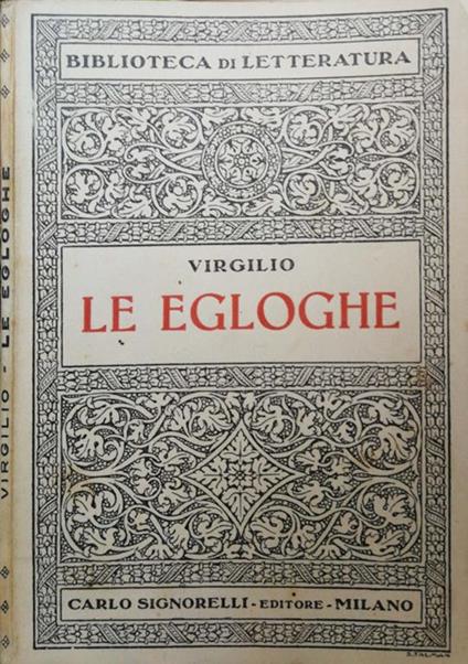 Le Egloghe - Publio Virgilio Marone - copertina