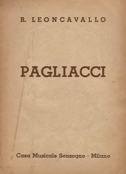 Pagliacci - Ruggero Leoncavallo - copertina