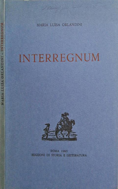 Interregnum - Maria Luisa Orlandini - copertina