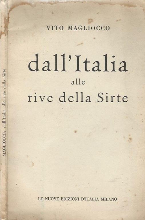 Dall'Italia alle rive della Sirte - Vito Magliocco - copertina