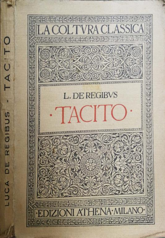 Tacito - Luca De Regibus - copertina