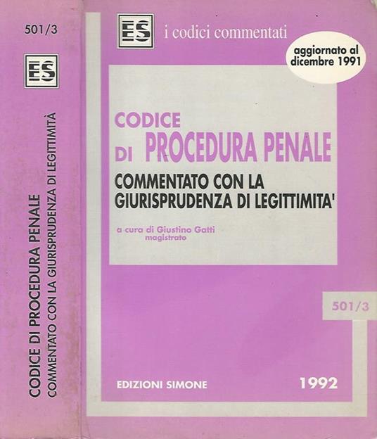 Codice di procedura penale. Commentato Con La Giurisprudenza Di Legittimità - copertina